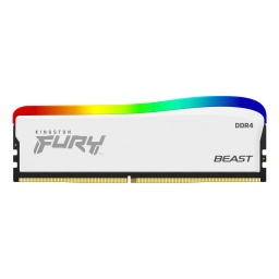 Memoria RAM DDR4 8GB 3200MHz Kingston Fury Beast Blanca RGB KF432C16BWA/8 DIMM CL16