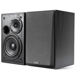 Parlantes 2.0 Edifier R1100 42W RMS de Madera MDF (Negro) Control Graves Entrada RCA