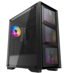 Gabinete Gamer DeepCool Matrexx 50 MESH 4FS Mid-Tower 4 Fanes ARGB Lateral de Vidrio Templado Flujo de Aire ptimo