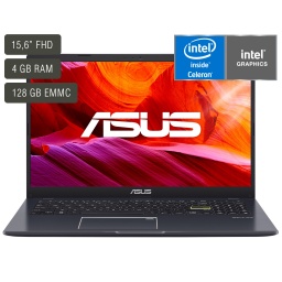 Notebook Asus E510MA Dual Core N4020 4GB DDR4 128GB 15.6'' Full HD Espaol Windows 11 Home