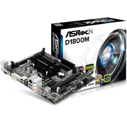 Motherboard ASRock D1800M microATX con Micro Procesador integrado Intel Celeron Dual Core J1800
