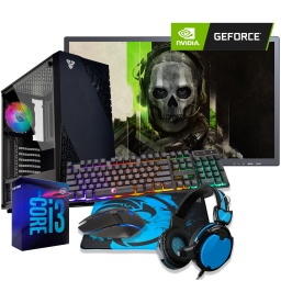 PC Computadora Gamer Core i3-6100 6ta Gen. 16GB DDR4 480GB SSD GT1030 2GB GDDR5 + Monitor LED 24'' FHD + Combo