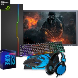 PC Computadora Gamer Core i3-6100 6ta Gen. 16GB DDR4 1TB GTX1050Ti 4GB GDDR5 + Monitor LED 27'' FHD + Combo