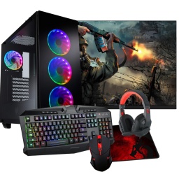 PC Computadora Gamer Core i5-6400 6ta Gen. 16GB DDR4 1TB GTX1050Ti 4GB GDDR5 + Monitor LED 27'' FHD + Combo