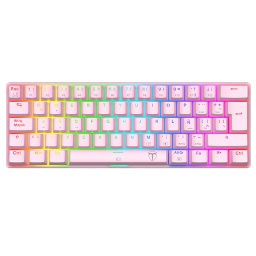 Teclado Mecanico Gamer 60% T-Dagger Arena T-TGK321 Pink RGB USB-C Switches Brown, Full key rollover