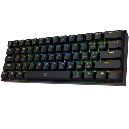 Teclado 60% Redragon Dragonborn K630 Mecanico Gaming RGB Switches Brown Layout Espaol - Negro