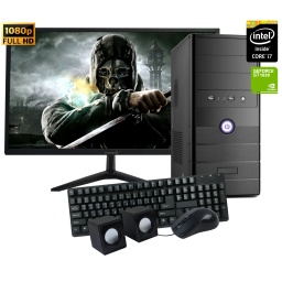 Pc Computadora Gamer INTEL Core i7-4570 16GB 240GB SSD Video GeForce GT1030 4GB con Monitor Full HD LED 27''