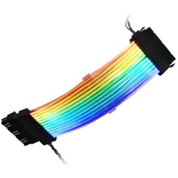 Cable Alargue Sharkoon Shark Xtend 24 RGB Gaming 24.5cm. LED Direccionable Conector 24 Pines