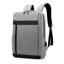 Mochila Para Notebooks de hasta 15.6'' Impermeable con Puerto USB - Gris