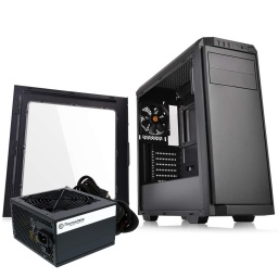 Gabinete Gamer Thermaltake V100 Mid-Tower con Fan 12x12 + Fuente 450W Reales