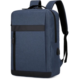 Mochila Para Notebooks de hasta 15.6'' Impermeable con Puerto USB - Azul