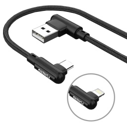 Cable de Datos Foneng USB para iPhone 3A Carga rpida X70 90 Grados Trenzado - 1 Metro