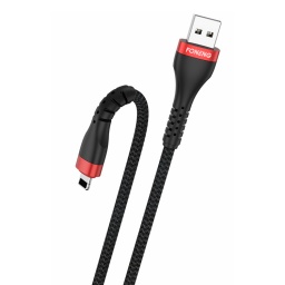 Cable Foneng X82 3A USB Lightning Para iPhone Carga rapida Premium Metalico Reforzado  - 1 Metro