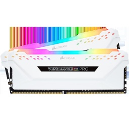 Memoria RAM DDR4 16GB (2x8GB) 3200MHz Corsair Vengeance RGB Pro CMW16GX4M2C3200C16W Blanca Gamer Kit