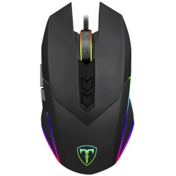 Mouse Gaming T-Dagger Lieutenant TGM301 RGB Negro 20012400 Dpi Sensor P3327 Switches Huano 7 Botones