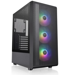 Gabinete Gaming Thermaltake S200 TG ARGB Black Cristal Templado 3x Fanes Malla Frontal USB 3.0 Negro