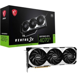 Tarjeta de Video MSI RTX4070 TI 12GB GDDR6X Ventus 3X OC 192-bit Triple Fan Torx 4.0