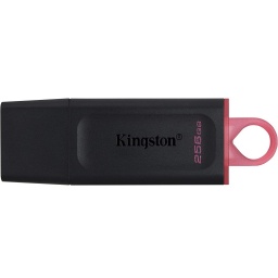 Pendrive USB 3.2 Kingston DataTraveler Exodia DTX 256GB con Tapa y Anillo (Negro y Rojo)