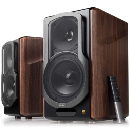 Parlantes 2.0 Edifier S2000 MKIII Bluetooth 5.0 130W RMS Reales Madera Tweeters Control de Graves