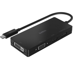 Cable Adaptador Belkin AVC003BTBK de USB C (Macho) a Mltiple Video HDMI / DisplayPort / VGA / DVI