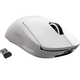 Mouse Gaming Logitech Pro X Superlight Inalambrico Lightspeed Hero 25K Ultra rápido y Liviano- Blanco
