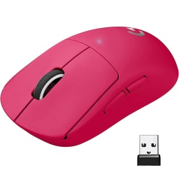 Mouse Gaming Logitech Pro X Superlight Inalambrico Lightspeed Hero 25K Ultra rpido y Liviano- Magenta