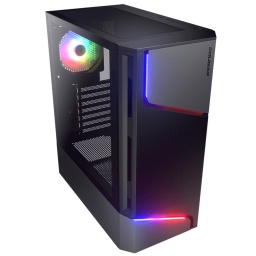 Gabinete Gaming Cougar MX360 RGB Doble Tira frontal ARGB Vidrio Templado Negro