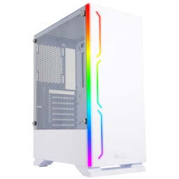 Gabinete Gamer Shot Gaming SUP-8335 Cristal Templado y RGB Frontal Blanco