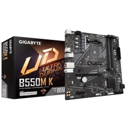 Motherboard Gigabyte B550M-K Socket AM4 p/AMD PCIe 4.0 Dual M.2 GbE LAN 4x DIMM