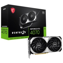 Tarjeta de Video MSI RTX4070 12GB GDDR6X Ventus 2X OC 192-bit DLSS3 Doble Fan Torx 4.0