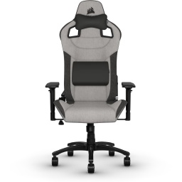 Silla Gamer Profesional Corsair T3 Rush Confortable y duradera Gris Carbon - Gray/Charcoal