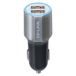 Cargador TP-Link CP220 USB para Auto 12v (Encendedor) a 2 Puertos USB Carga Ultra Rapida 24W