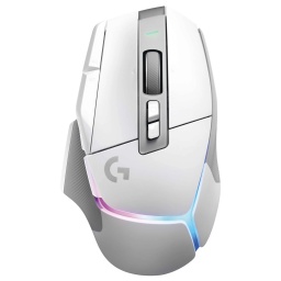 Mouse Inalambrico Logitech G502 X Plus Gaming Hero 25K ptico-Mecnico Hbrido Lightforce RGB Lightsync Blanco