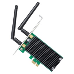 Tarjeta de Red Adaptador PCI Express WiFi TP-Link T4E Doble Banda AC1200 2 Antenas de Alta Ganancia MU-MIMO