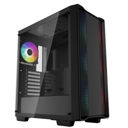 Gabinete Gamer DeepCool CC560 ARGB Con 4 Fanes ARGB Ventana de Cristal Templado y Filtro de polvo - Negro