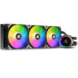 Water Cooling Refrigeracion Lquida Kit Sharkoon S90 RGB 360mm ARGB Para Intel y AMD - Negro