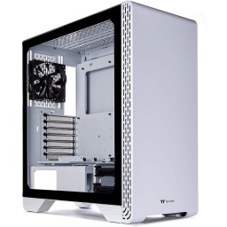 Gabinete Gaming Thermaltake S300 TG Snow (Blanco) Cristal Templado Fan 120MM Soporte GPU Vertical