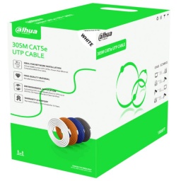 Bobina Cable de Red UTP Dahua PFM922I-5EUN-C de 305 Metros Interior CAT5E CCA AluminioCobre - Gris