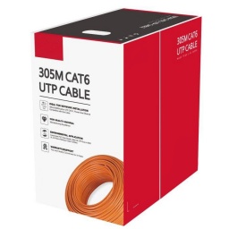 Bobina Cable de Red UTP Dahua PFM922I-6UN-C-V2 de 305 Metros Interior CAT6 CCA Anti Llama - Blanco