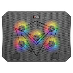 Soporte Bandeja Cooler para Notebook de Hasta 15.6'' Meetion CP3030 Gaming con 5 Fanes RGB