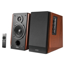 Parlantes 2.0 Edifier R1700BTs con Control Remoto y Bluetooth 5.0 de Madera MDF (Marron) 66W RMS Mxima Calidad