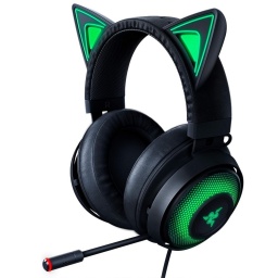 Auriculares Gaming Razer Kraken Kitty Chroma RGB con Micrófono retráctil THX 7.1 Liviano - Negro