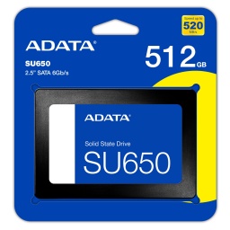 Disco Solido SSD Adata Ultimate SU650 512GB 2.5'' 3D NAND SATA 6Gb/s