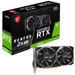 Tarjeta de Video MSI GeForce RTX 3050 Ventus 2X XS OC 8GB GDDR6 DisplayPort/HDMI/DVI-D