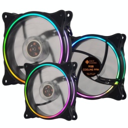 Fan Cooler Ventilador LED Shot Gaming SHOT-RGB 12cm. Molex RGB (Kit de 3 Unidades)