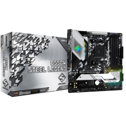 Motherboard ASRock B550M Steel Legend RGB Socket AM4 pAMD Ryzen DDR4 mATX PCIe 4.0 2.5Gb LAN