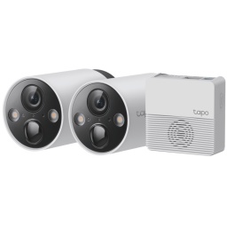 Camaras de Seguridad Exterior TP-Link Tapo C420S2 con Bateria y HUB QHD 2K Deteccin con IA Alarma Luz y Sonido