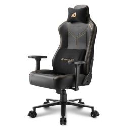 Silla Gamer Pro Sharkoon Skiller SGS30 Estructura Acero Reposacabezas y Lumbar - BlackBeige