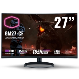 Monitor Gamer Curvo LED Cooler Master GM27CF 27'' FHD 1080p 165Hz FreeSync Premium 3ms 2xHDMIDisplayPort