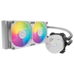 Water Cooling Refrigeracion Lquida Cooler Master Masterliquid 240L Core 2x120mm ARGB - Blanco